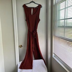 Super Comfy Rust Jersey Jumpsuit